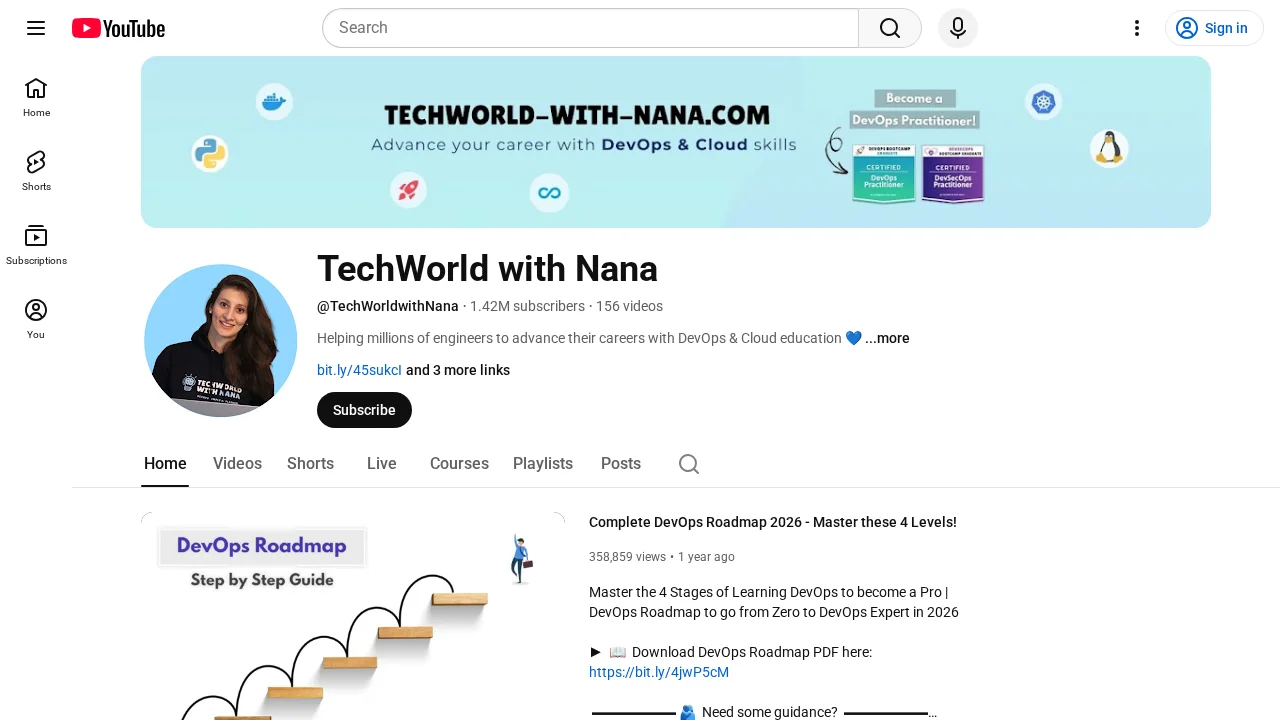 TechWorld with Nana YouTube channel