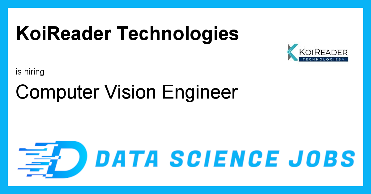 Computer Vision Engineer at KoiReader Technologies, Bengaluru ...